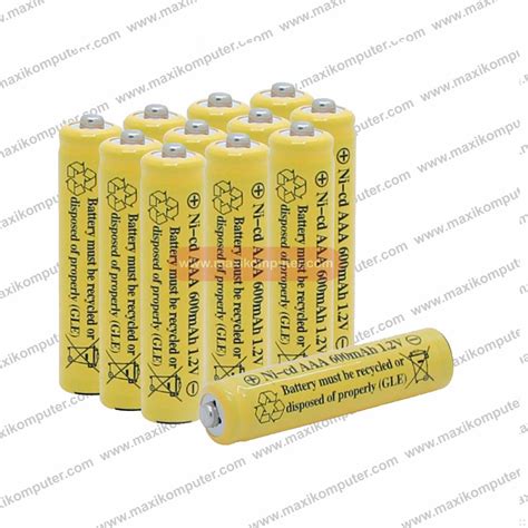baterai aaa rechargeable ni cd mah   battery