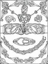 Coloring Pages Bracelet Jewelry Dover Necklace Printable Nouveau Publications Colouring Doverpublications Adult Color Popular Coloriage Getcolorings Buckle Choose Board Adults sketch template