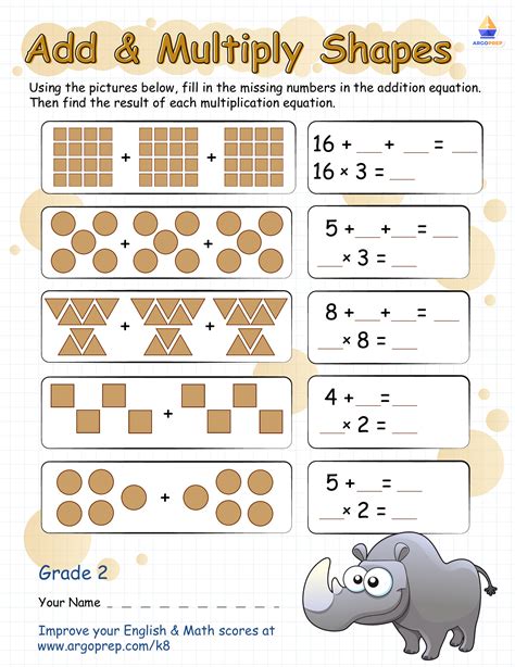 multiplication  repeated addition  grade  grade math worksheet