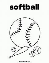 Softball Fastpitch Coloringhome sketch template