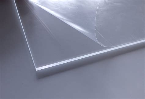 acrylglas transparent glasklar uv bestaendig beidseitig foliert im zuschnitt  mm