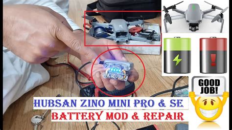 battery mod modification repair  discharged  easy  hubsan zino mini pro se drones