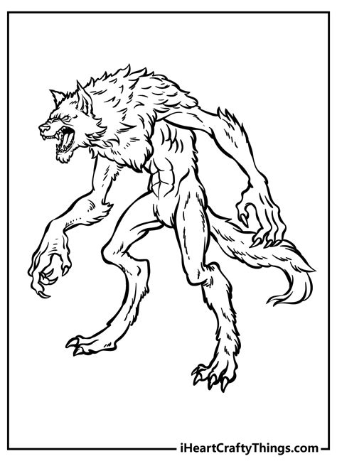 werewolf coloring page loreltaliya