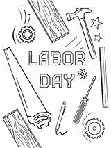 Labor Coloring Pages Printable Color Kids Holiday sketch template