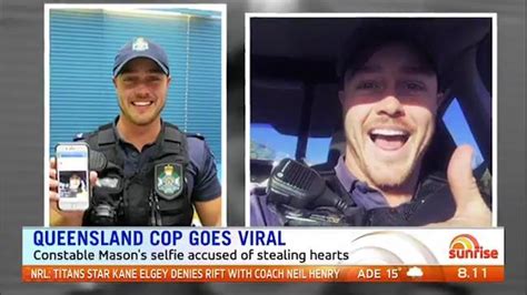 queensland cop s sneaky selfie makes him a viral sensation the