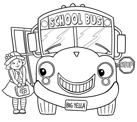 printable bus coloring pages