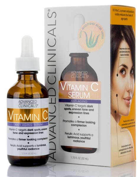 advanced clinicals vitamin  anti aging serum  fl oz  ml
