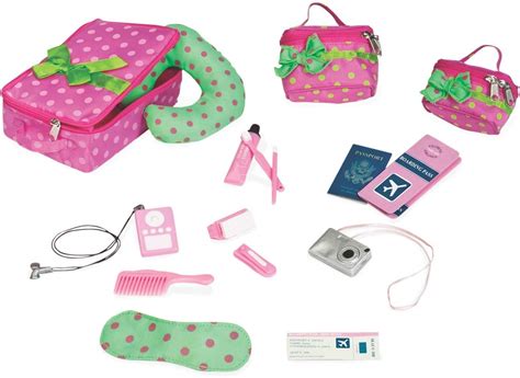 Our Generation 70 37507 Luggage And Travel Set Toy Accessories Pink