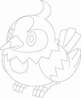 Starly Coloring Lineart Pages Empoleon Pokemon Deviantart Popular sketch template