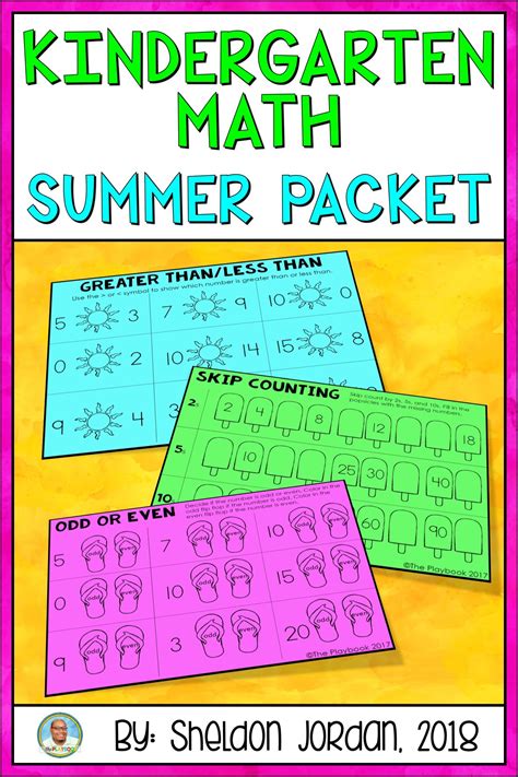 kindergarten summer math packet summer math packet math packets