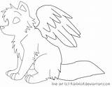 Winged Pup Line Deviantart Favourites Add sketch template