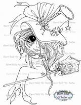 Baldy Sherri Coloring Fall Bestie Digi Img150 Stamp Instant Happy Halloween sketch template