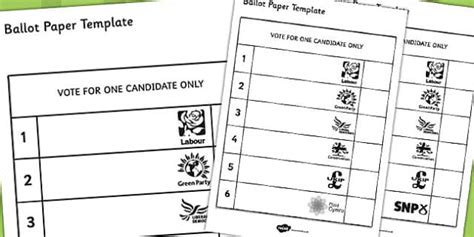 ballot paper template ballot paper template role play play