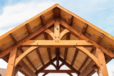 king post timber frame truss design timber frame