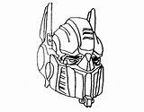 Optimus Prime Coloring Face Pages Colorear Drawing Coloringcrew Getdrawings sketch template