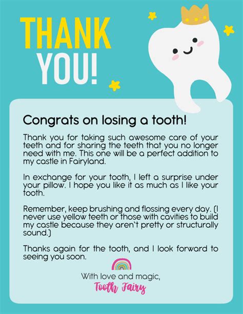 tooth fairy certificate  losing  baby tooth tooth fairy