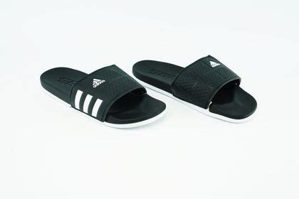 adidas black casual slippers  men shophoods