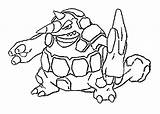 Pokemon Rhyperior Coloring Pages Pokémon sketch template