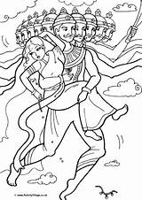 Colouring Sita Diwali Story Rama Kidnap Ravana Pages Coloring Drawing King Indian Sheets Hindu Dussehra Bollywood Hanuman Festival India Print sketch template