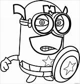 Minion Pages Captain Coloring Angry Color Printable Print sketch template