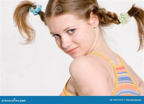 pigtails stock  image