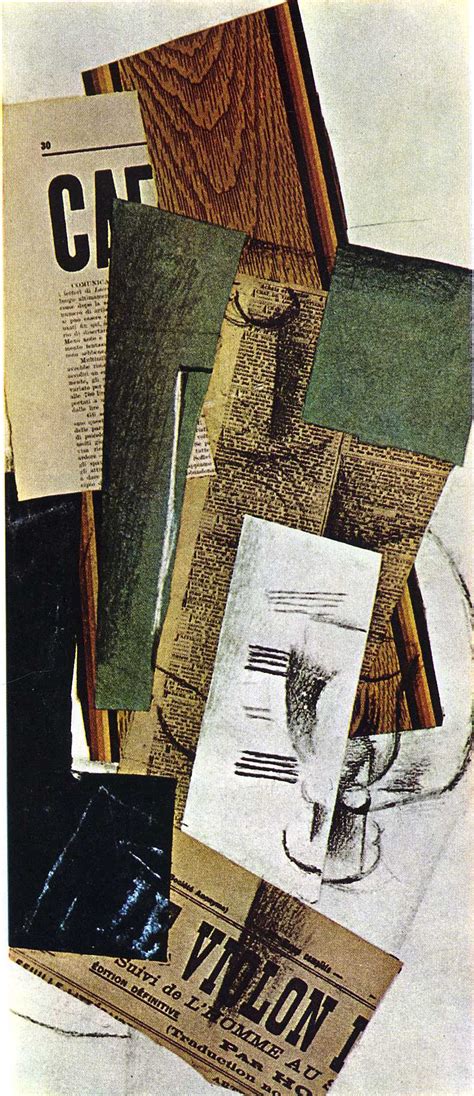 georges braque glass carafe and newspapers 1914 art magnifique