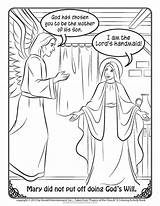Coloring Color Annunciation Activities Pages Catholic Lord Brother Francis sketch template