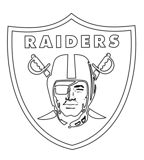 oakland raiders  nfl coloring sheet coloring pages