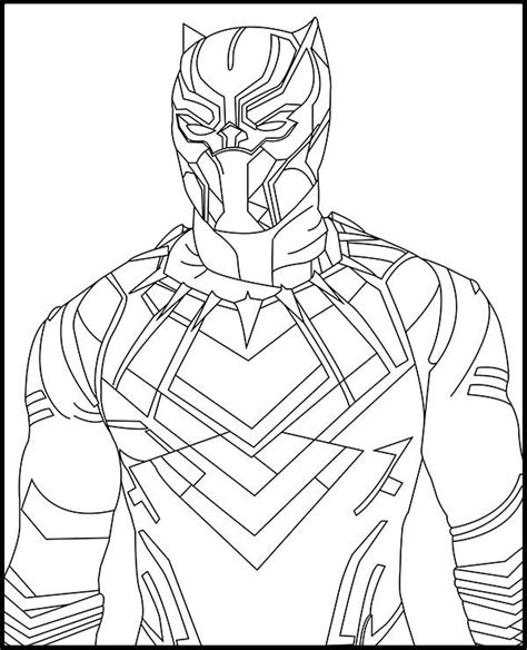 printable black panther coloring page avengers topcoloringpagesnet