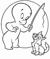 Ghost Coloring Pages Casper Ghosts Kids Printable Cat Cartoon Halloween Simple Sheets Color Template Easy Clip Drawing Getdrawings Getcolorings Pinkalicious sketch template