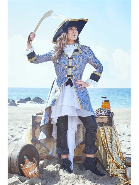 pirate blue brocade costume for women female pirate costume pirate