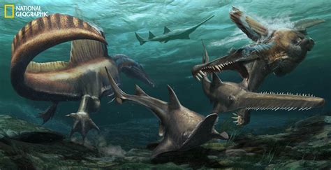 paleontologists unearth fossils  spinosaurus    aquatic