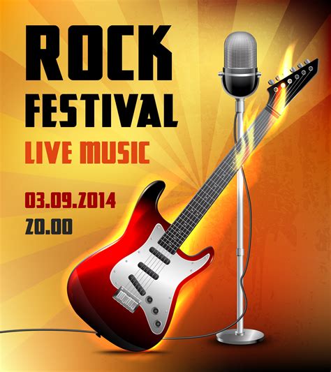 rock concert poster  vector art  vecteezy