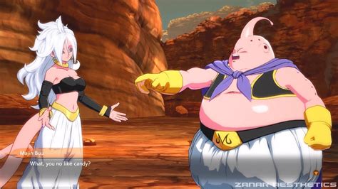 Dragon Ball Fighterz Majin Buu Meets Android 21