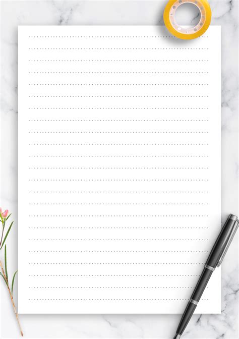 printable dotted lined paper printables  mm  height
