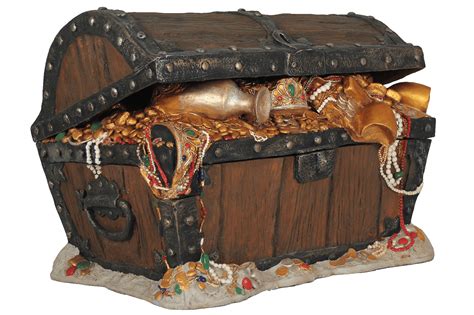 pirates treasure chest luxury statues