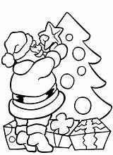 Coloring Christmas Pages Santa Tree Printable Educative sketch template