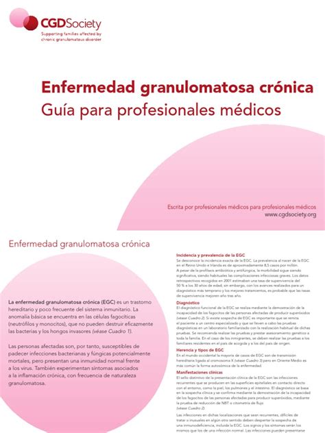 Enfermedad Granulomatosa Cronica Pdf Transplante De Organo