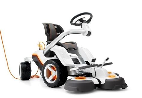 powerful  environmentally friendly ride  mower   future garden electric mower