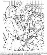 Coloring Pages Music Johann Kids Kindergarten Composers Sheets Mozart Printable Bach Print Great Sheet Strauss Composer Activities Dover Books Vivaldi sketch template