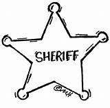 Badge Coloring Sheriff Police Draw Policeman Pages Cliparts Kids Sheet Clipart Clip Seven Point Stars sketch template