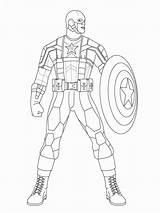 Captain America Coloring Cartoon Pages Getcolorings Avenger Kids sketch template