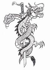 Tatouage Tatouages Adulte Drachen Dragons Naga تنانين Adulti Tatuaggi Skull Tatuagens Mort Halaman Macabre Kidipage Mewarna Kertas تلوين صفحات sketch template