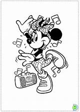 Dinokids Coloring Minnie Mouse Close Disney sketch template