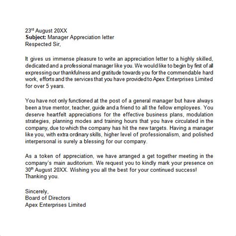 write  appreciation letter   employee writearticlesx