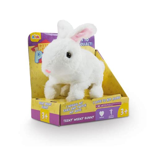 pitter patter pets teeny weeny bunny white  exclusive english