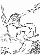 Tarzan Coloring Pages Printable Disney Coloriage Animation Movies Color Online Drawing sketch template