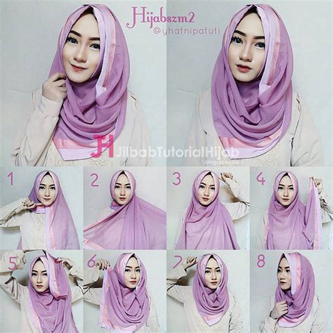 5 tutorial hijab segi empat simple tapi mewah dan elegant jilbab
