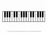 Piano Keys Draw Drawing Step Musical Instruments Music Drawingtutorials101 Drawings Tutorials Board Keyboard Key Notes Kids Touches Julie Wilber Learn sketch template