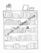 Bookshelf sketch template